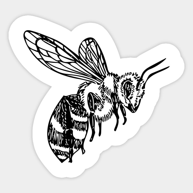 Bumble Bee Tee Sticker by artfulfreddy